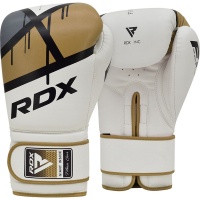 Перчатки тренировочные RDX F7 16oz бел/золот. (арт. BGR-F7GL-16oz)