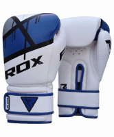 Перчатки тренировочные RDX F7 8oz бел/син. (арт. BGR-F7U-8oz)
